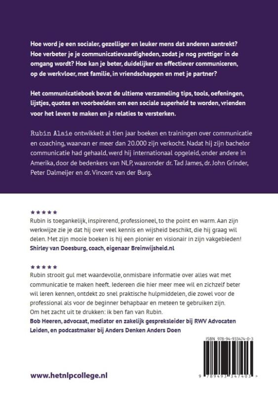 Achterkant van Het Communicatie Boek