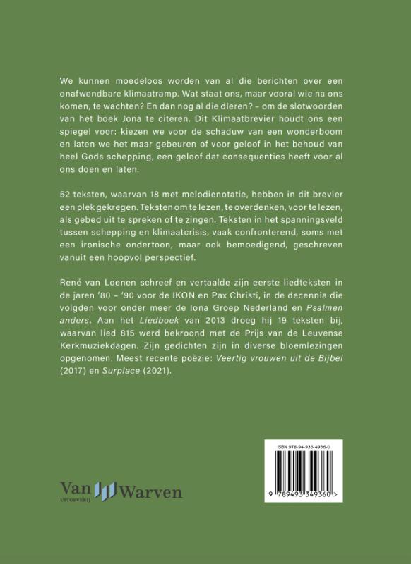 Achterkant van Klimaatbrevier