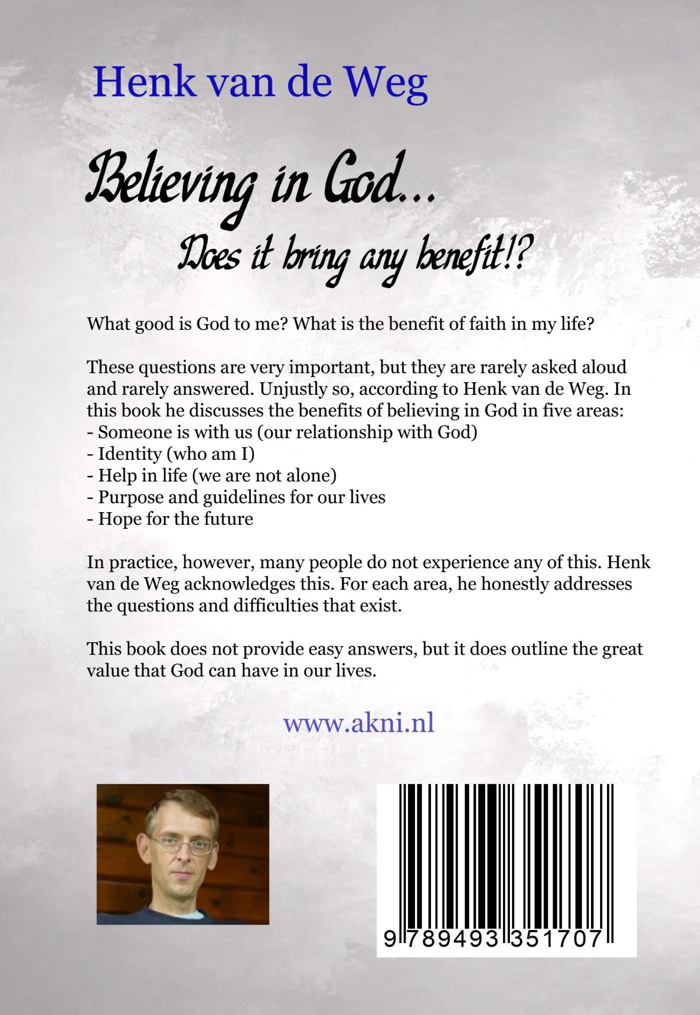 Achterkant van Believing in God... Does it bring any benefit!?