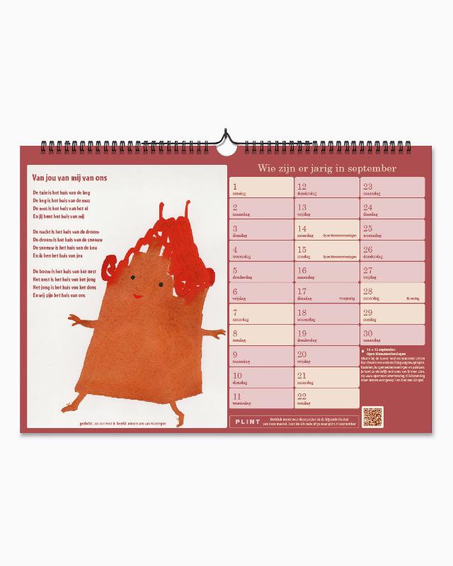 Achterkant van Juffen & Meesters Verjaardagskalender