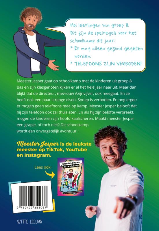 Achterkant van Meester Jesper & het schoolkamp