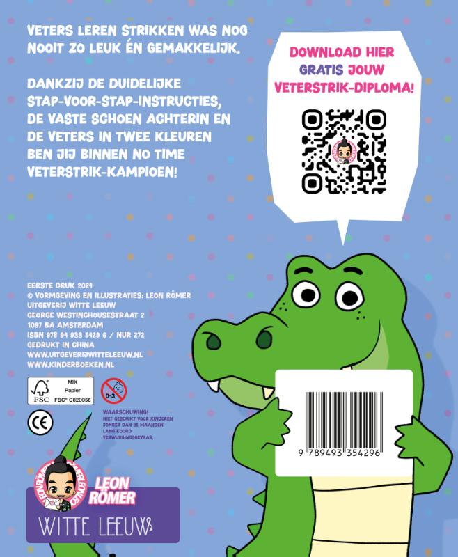 Achterkant van Het veterstrikboek