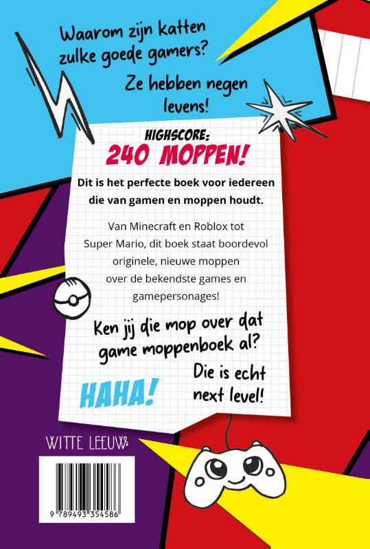 Achterkant van Het game moppenboek