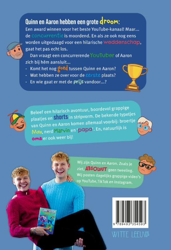 Achterkant van Quinn en Aaron shorts