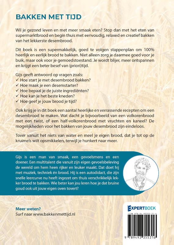 Achterkant van Bakken met tijd