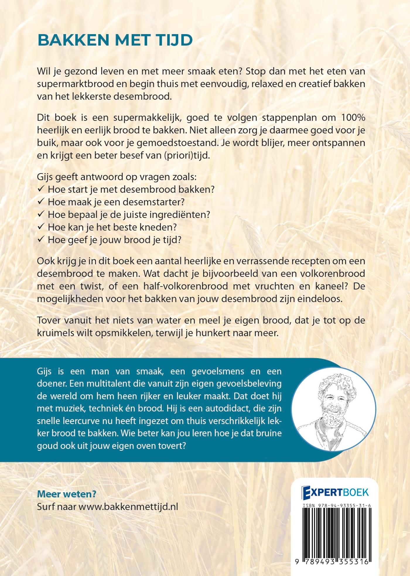 Achterkant van Bakken met tijd