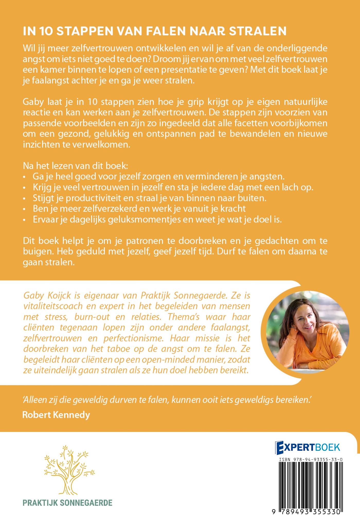 Achterkant van In 10 stappen van falen naar stralen