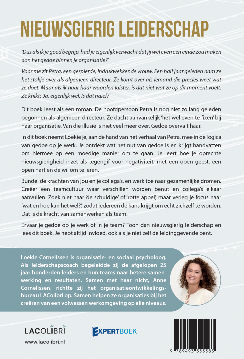 Achterkant van Nieuwsgierig Leiderschap