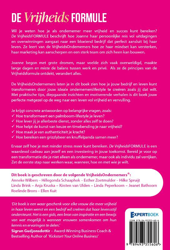 Achterkant van De vrijheidsformule