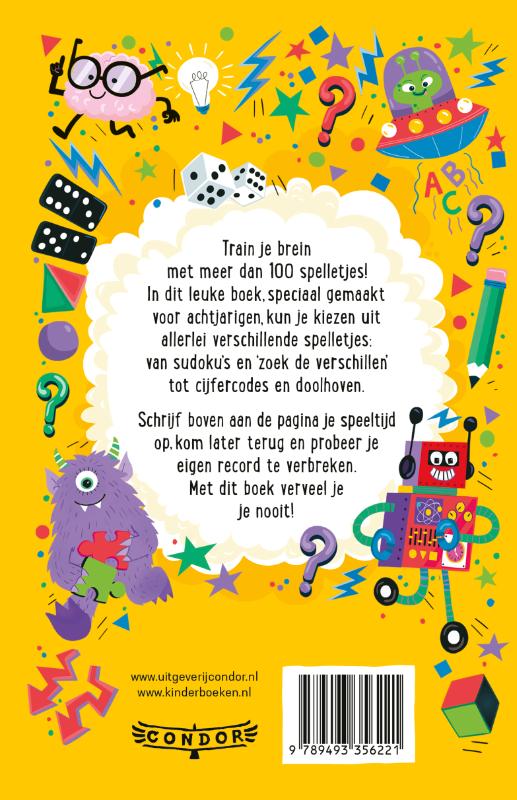 Achterkant van Brain games voor 8-jarigen