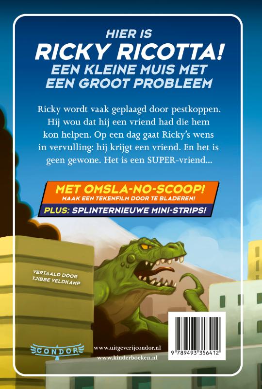 Achterkant van Ricky Ricotta's Superrobot
