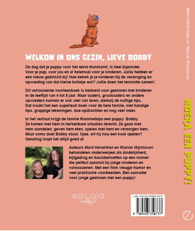 Achterkant van Hoera een puppy!