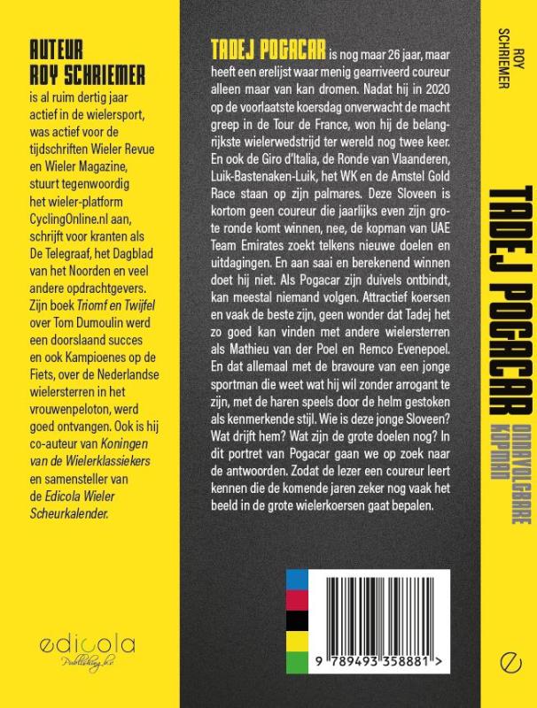 Achterkant van Tadej Pogacar