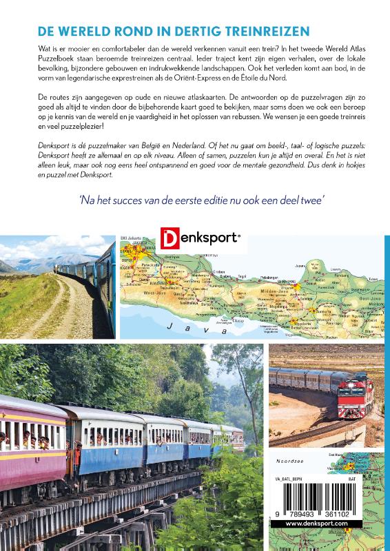 Achterkant van Het Wereld Atlas Puzzelboek- Treinreizen (BE)