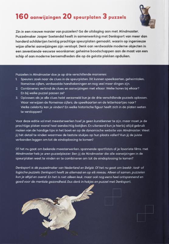 Achterkant van Mindmaster Puzzelen - thema kunst
