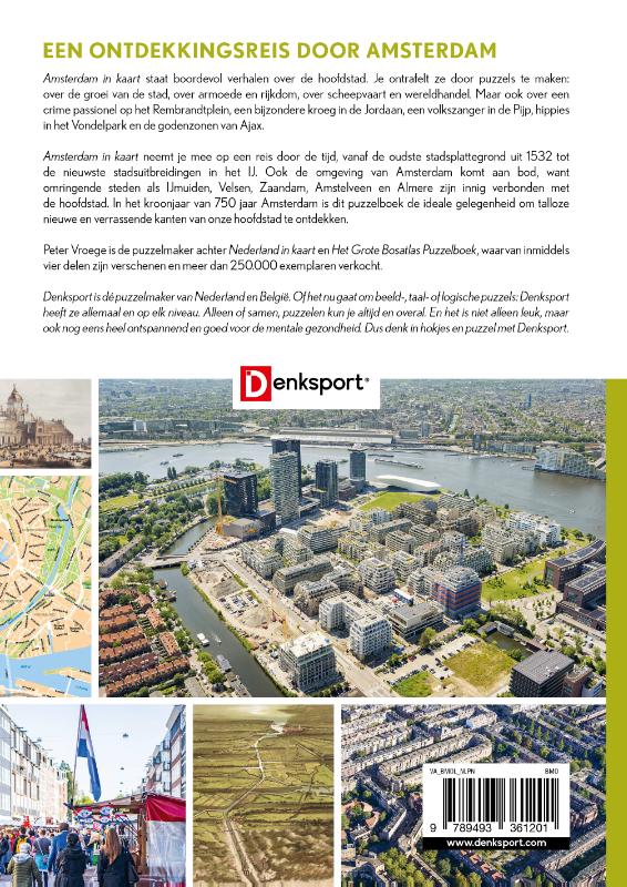 Achterkant van Het Amsterdam in kaart Puzzelboek