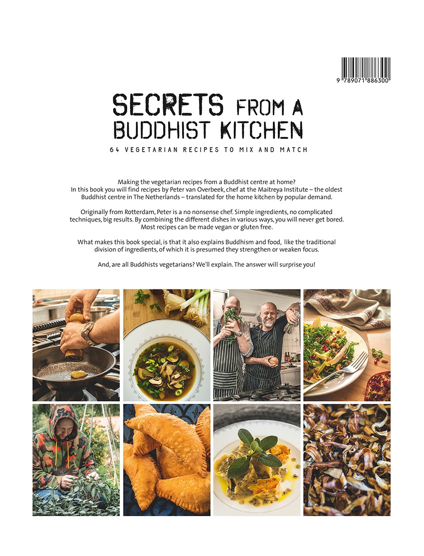 Achterkant van Secrets from a Buddhist kitchen