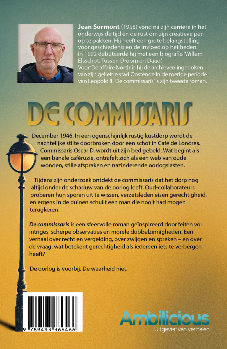 Achterkant van De Commissaris
