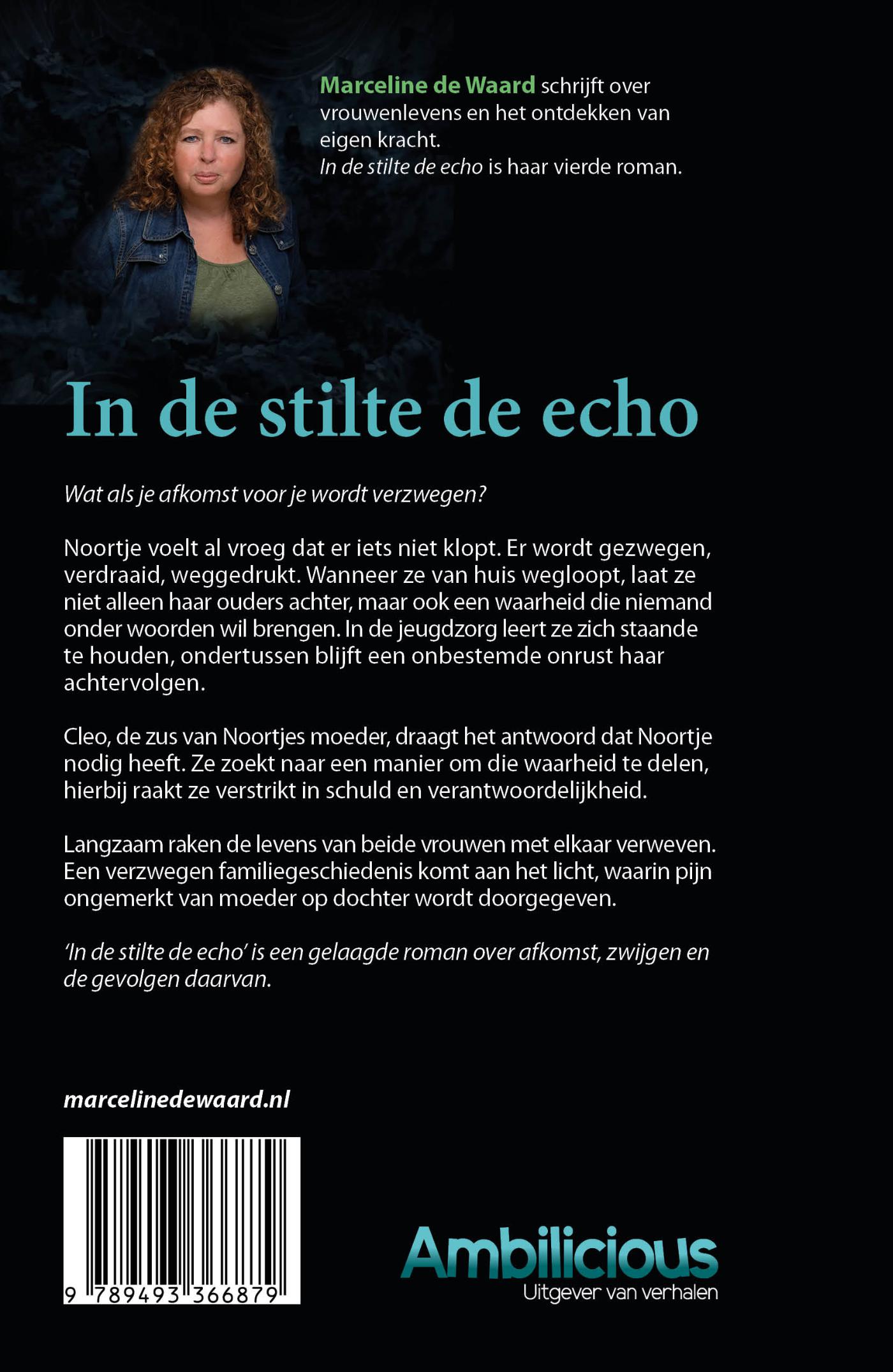 Achterkant van In de stilte de echo