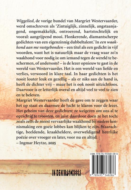 Achterkant van Een waakhond aan me vastgebonden