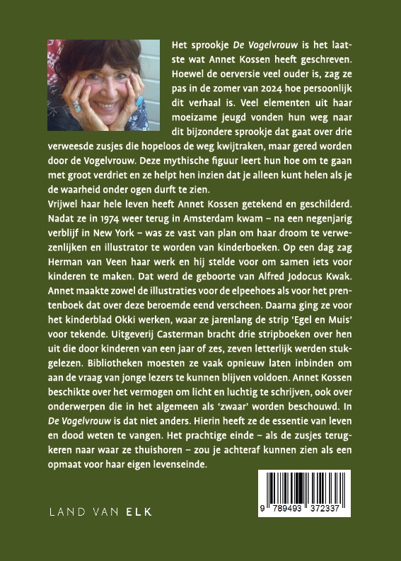 Achterkant van De Vogelvrouw