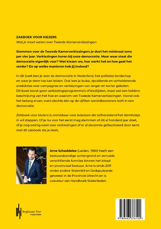 Achterkant van Zakboek voor kiezers