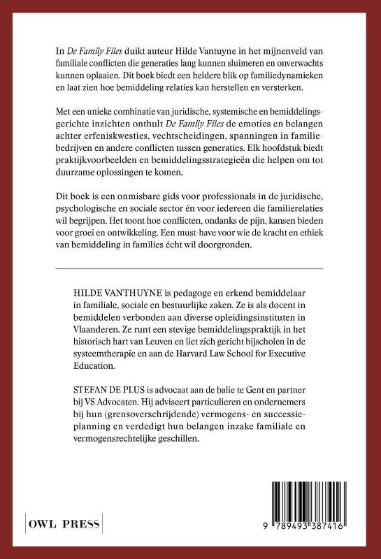 Achterkant van De family files
