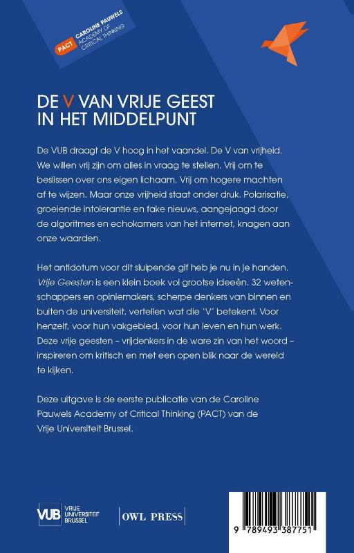 Achterkant van Vrije geesten