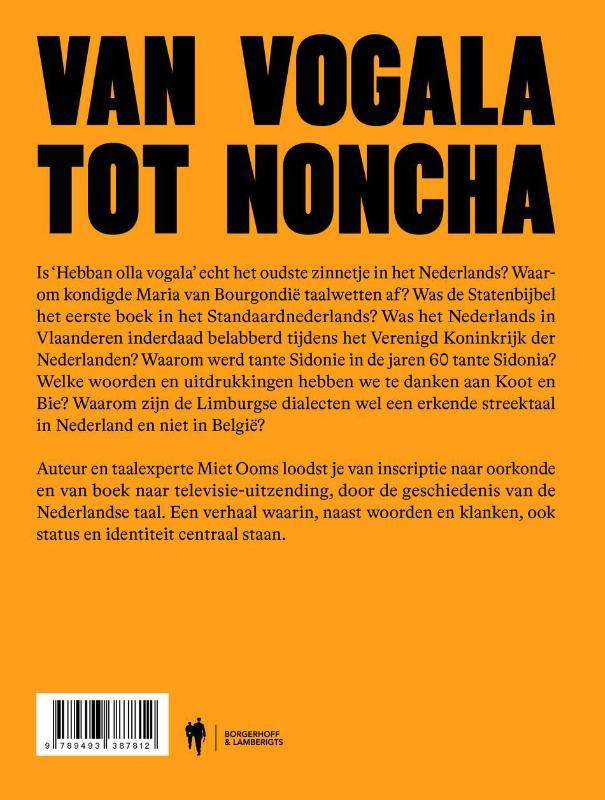 Achterkant van Van vogala tot noncha