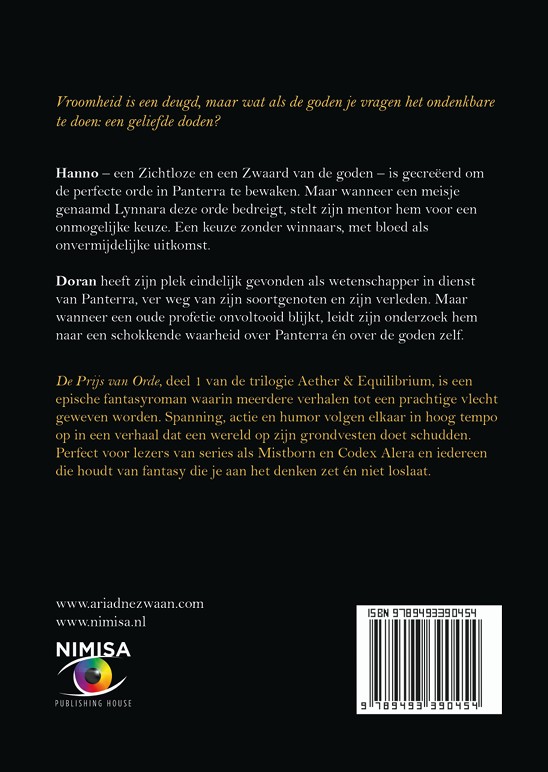 Achterkant van De prijs van orde