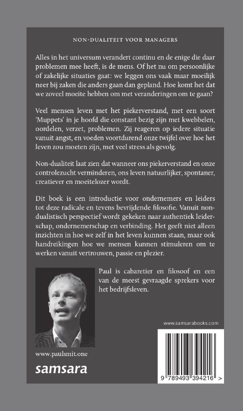 Achterkant van Non-dualiteit voor managers