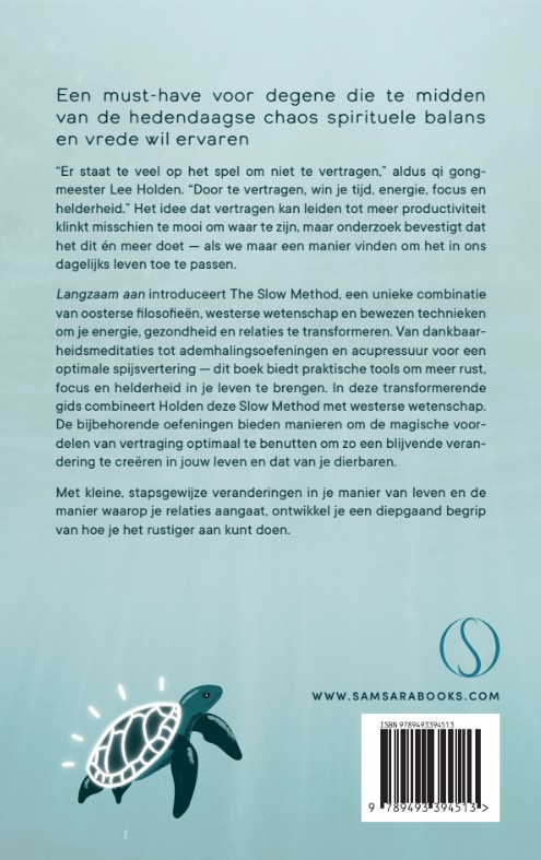 Achterkant van Langzaam aan