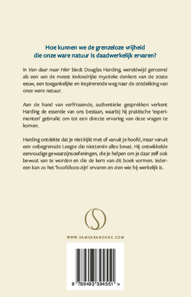 Achterkant van Van daar naar Hier