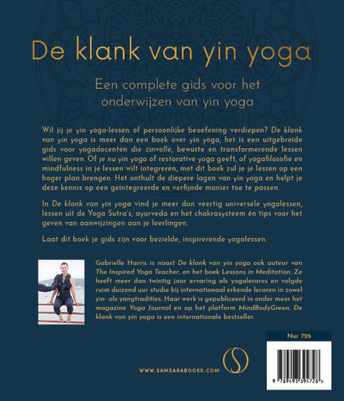 Achterkant van De klank van yin yoga