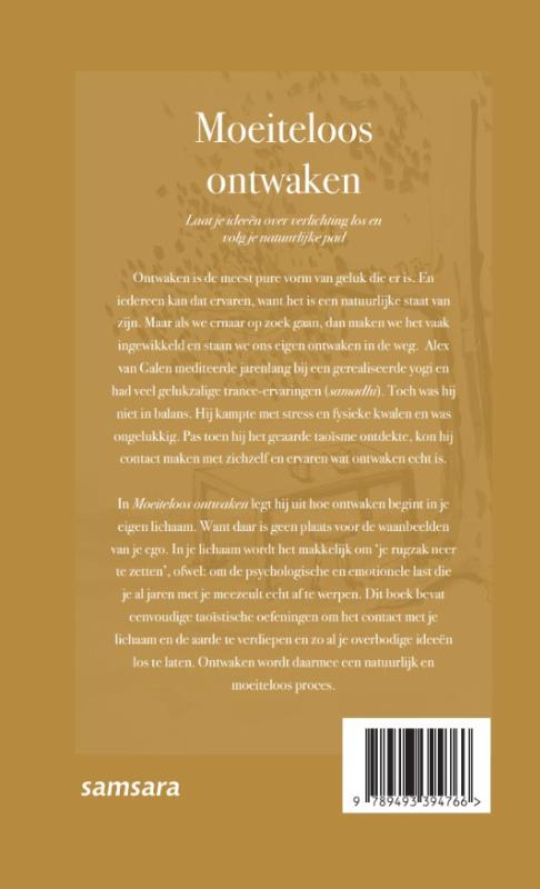 Achterkant van Moeiteloos ontwaken