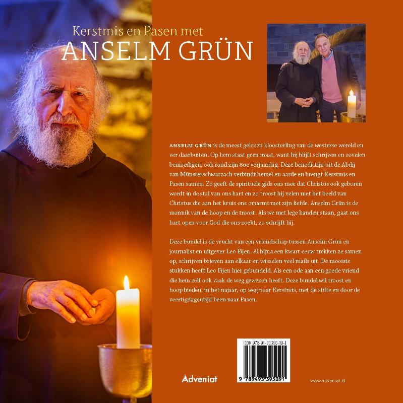 Achterkant van Kerstmis en Pasen met Anselm Grün