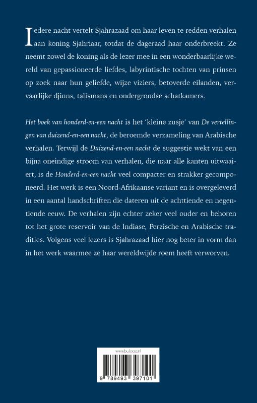 Achterkant van Het boek van honderd-en-een nacht