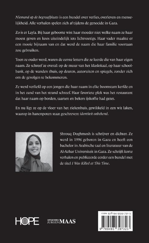 Achterkant van Niemand op de begraafplaats