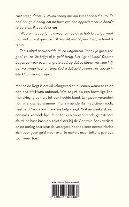 Achterkant van Hoe Muna miljonair werd