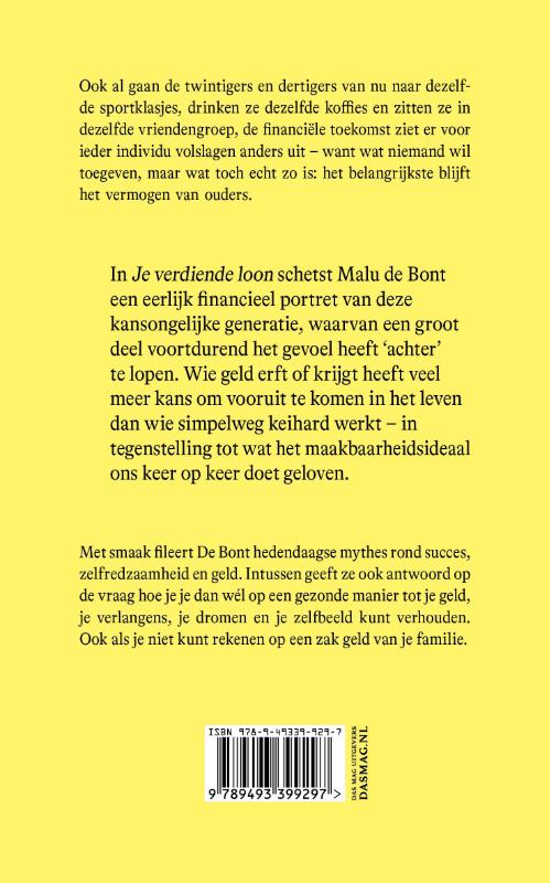 Achterkant van Je verdiende loon