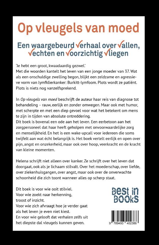Achterkant van Op vleugels van moed