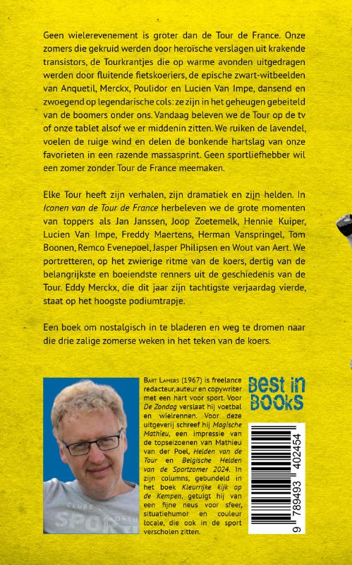 Achterkant van Iconen van de Tour