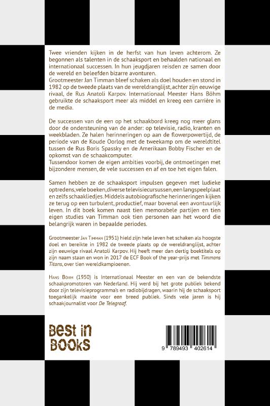 Achterkant van Herinneringen van twee schaakvrienden