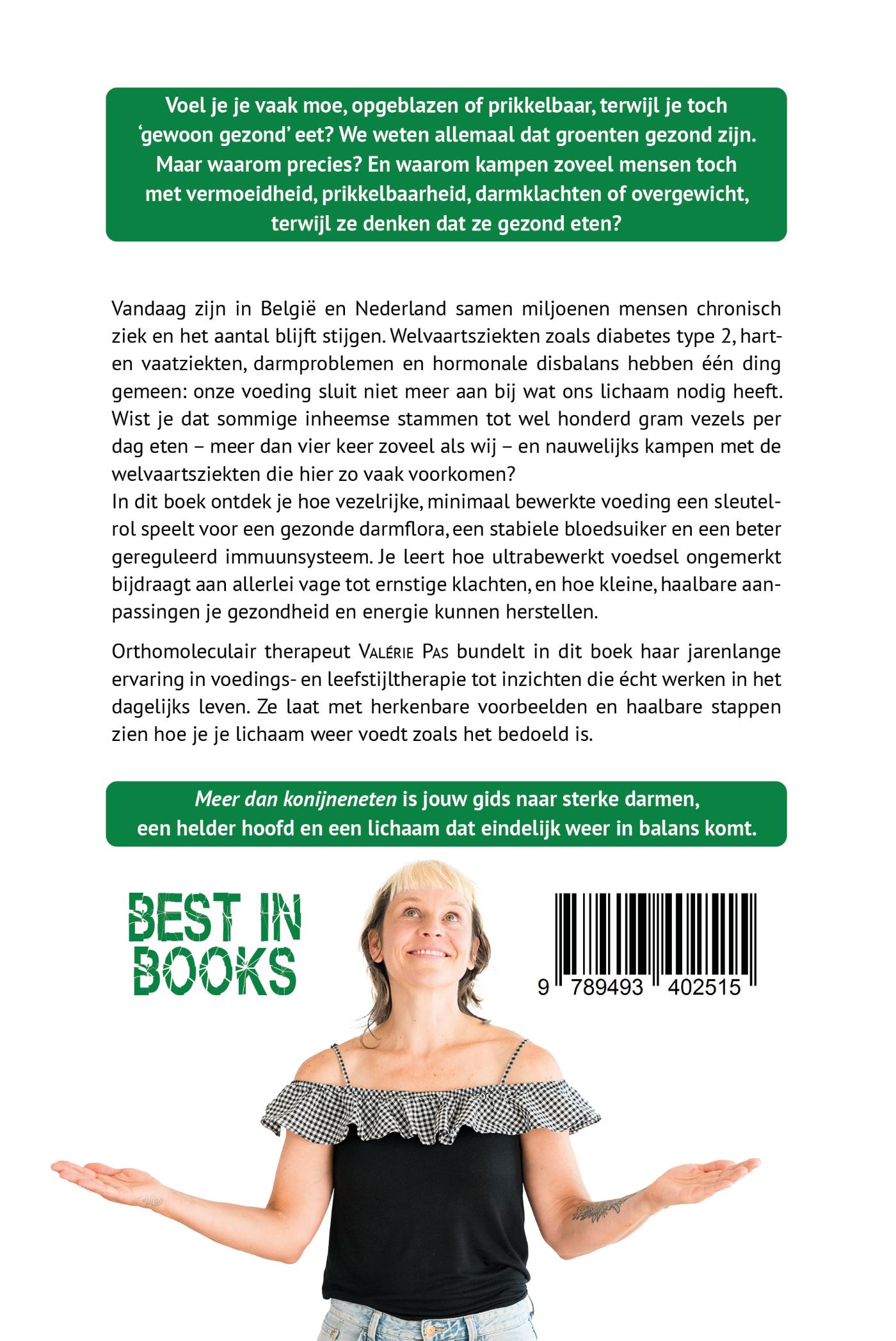 Achterkant van Meer dan konijneneten