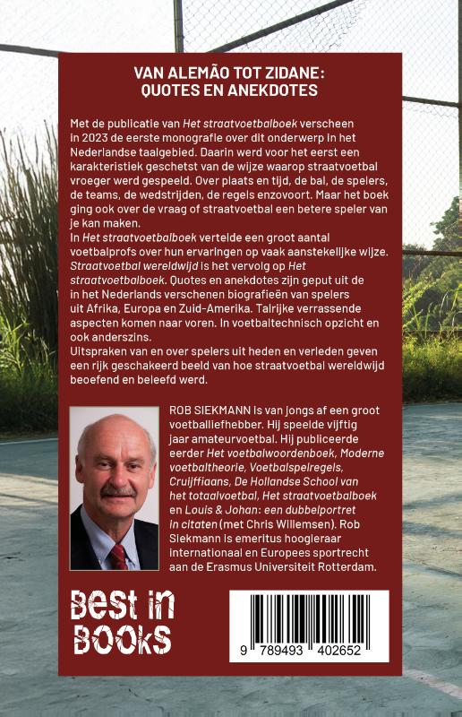 Achterkant van Straatvoetbal wereldwijd