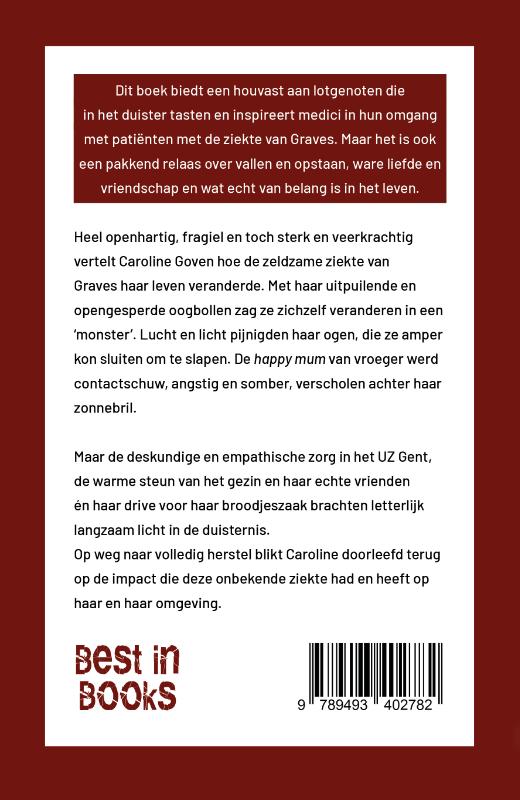 Achterkant van Tranen achter mijn zonnebril