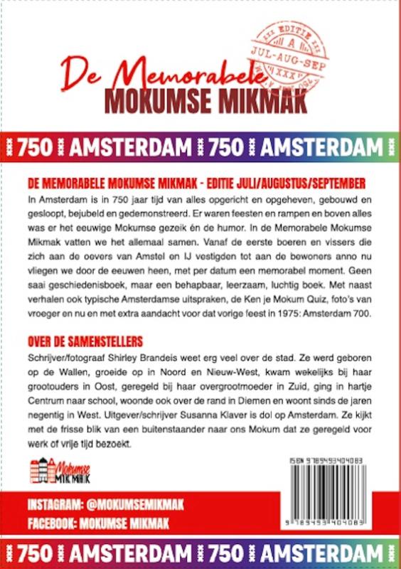 Achterkant van Het leukste boek over 750 jaar Amsterdam