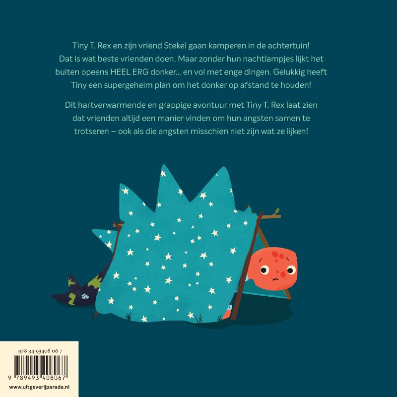 Achterkant van Tiny T. Rex en het hele erge donker