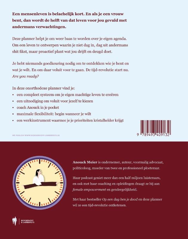 Achterkant van Op een dag ben je dood - Planner