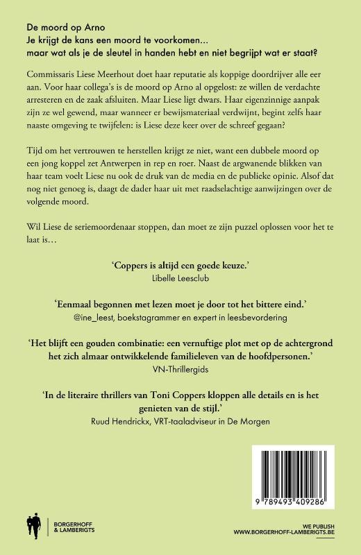Achterkant van De moord op Arno